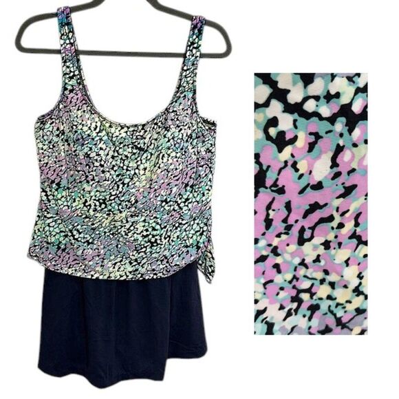 Maxine Swimdress Size 14 Pastel Mulicolor - Picture 1 of 14